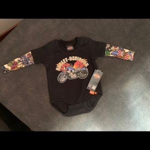 NWT 3-6 Month Harley Davidson Onesie